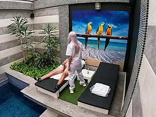 I called room service, and she blew me until I finished.