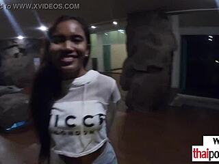 amateur thai teen 18+ cherry gives sensual handjob to big white dick