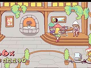 i watch the futanari waitress put cum on pizza in this kinky hentai game episode 4