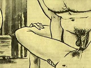 Vintage Erotic Drawings in Classic Cartoon Hentai Style