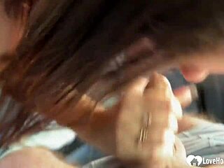 Amateur couple has a threesome with their Uber driver