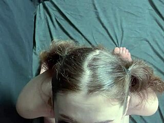 Curvy teen 18+ gets huge cumshot on knees