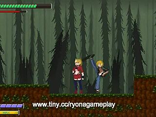 cute blonde in hentai sex with men