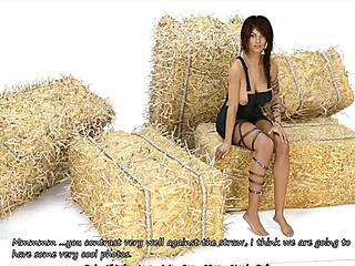 does this sexy brunette's big fake tits turn you on?