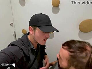 Risky public blowjob in amsterdam airport toilets with facial