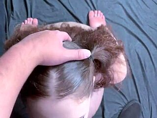 Curvy teen 18+ gets huge cumshot on knees