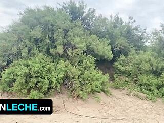 Horny Stud Joins Three Cute Latino Boys On Beach!