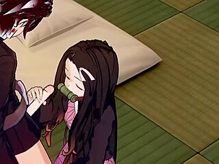 Tanjiro and Nezuko get wild in hentai sex scene!