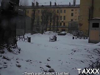 Nude legal age teen participates in on-camera activity