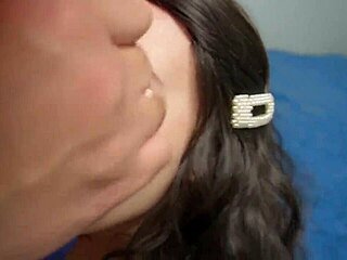 cute girl with big natural tits sucking and fucking in missionary for facial