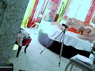 brunette milf with dyed blonde hair fucked very well