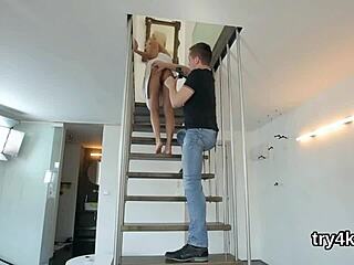 Innocent girl blows penis in pov then gets tight pussy licked and fucked hard