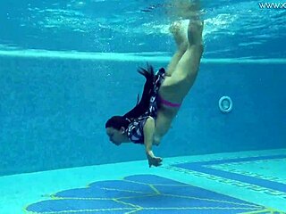 i love sazan's big ass underwater, tits bouncing in the pool