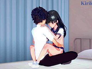 Intense scenes with Ruiko, Misaki, and Toma in 3D