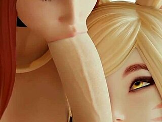 ahri from league of legends gets pounded in steamy porn animation compilation