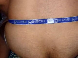 Hairy Ass Rides Thick Dildo in Homemade Closeup