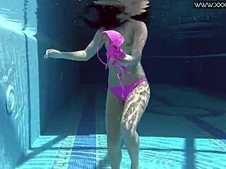 i can’t get enough of jessica lincoln swimming naked in the pool