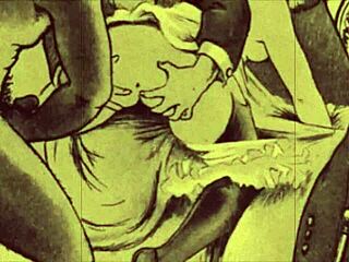 Vintage Erotic Cartoon Illustrations From Antique Anime Collection