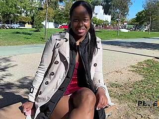 Ebony colombian babe paris shows her amazing squirts