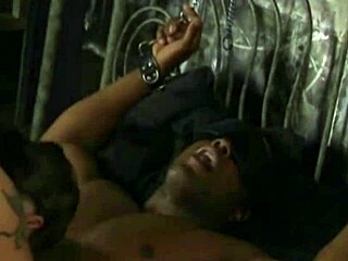 does the interracial couple dominate with big ass blowjob?