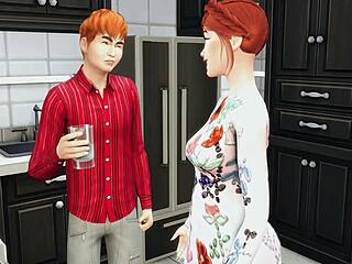 hey, saw my stepson jerking off and decided to help him with sex