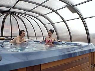 Old guy scores big with stunning young 18+ lady in passionate encounter.