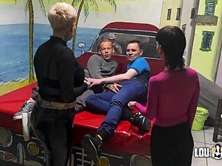 bisexual femdom foursome unfolds with lou nesbit and lia louise