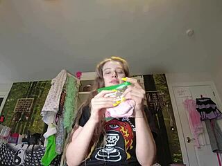 Wet Messy Gym Sock Fingering And Spitting!