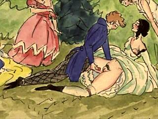 Vintage erotic cartoon art collection