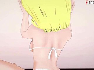 android 18 fucking android 21 in see through bikini