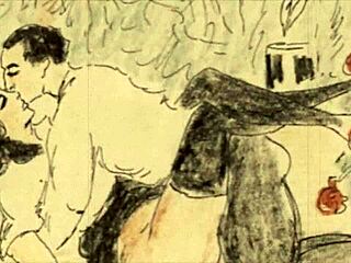 Vintage erotic cartoon art collection
