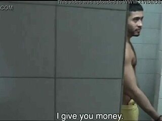 Latinos enjoy a relaxing shower together in casual setting