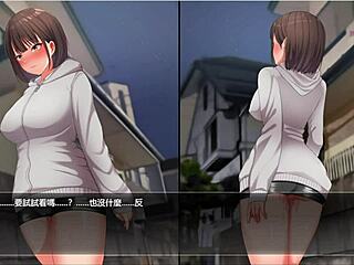 i shyly take off skirt in dark alley night walk 2