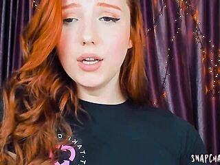 I watch this amazing red head blow herself, but it's so hot I mean...