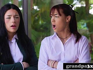 Innocent College Blonde Tricked into Sex by Old Perv?