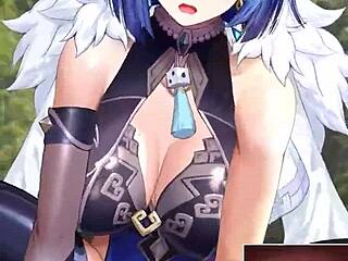 Beautiful 2D Yelan from Genshin Impact gets naughty