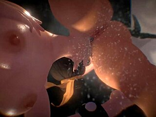 chun li and laura matsuda in 3d shower scene