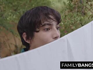 Trouble Maker Spies Black Stepsister Olivia Jay During Yoga