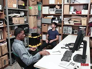 Black police officer catches a hot thief in roleplay.