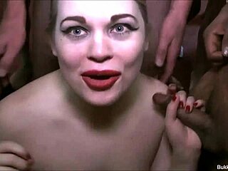 I watch Pixiee Littles bukkake facial in gangbang.