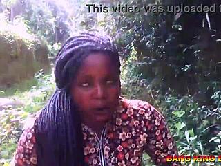 hardcore doggy style banging with an African village maiden close up