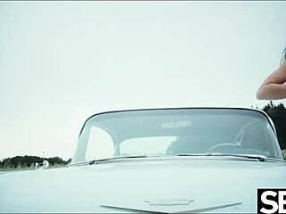 I Watch Stunning Lesbians with Perfect Tits Eat Pussy on Retro Road Trip