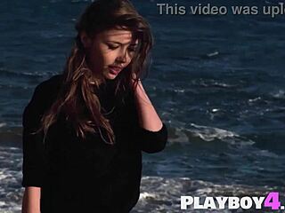 wow, sexy big boobed teen 18+ mila azul shows off hot natural naked body!