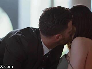 Adorable couple shares intense emotional sex with deep kisses - EroticaX