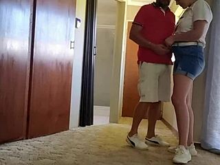 Fucking the pizza delivery boy doggystyle, shaking my big ass until he cums inside my vagina