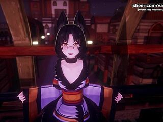 Monster Girl Island Anime Teen Showing Big Butthole