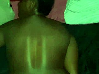 The nympho ebony babe orgasms on black monster cock from her dream man