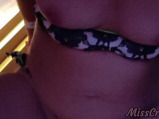 Teen Student Fingers Pussy in Public Sauna, Caught by Strangers with Misscreamy