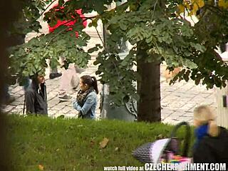 Slutty Teen 18+ Sucks Stranger's Cock on Street