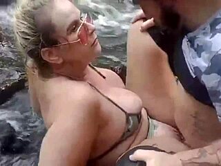Latina Milf Gets Lost in Forest, Finds Fisherman Who Pounds Her Anal in River